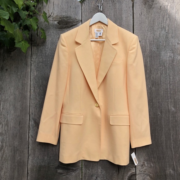 Talbots Jackets & Blazers - $69 NWT Talbots yellow classic wool blazer H2